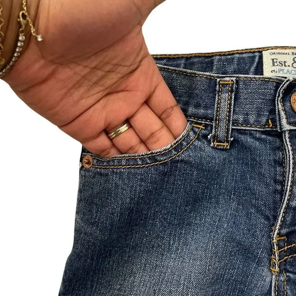 The Children’s Place Girls Size 6 Skinny Stretch Denim Jeans Adjustable Waist